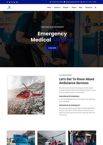 紧急救援及医疗救护前端静态