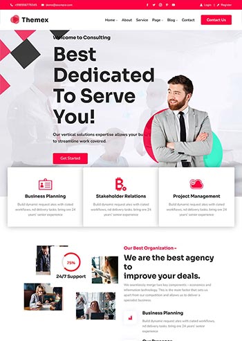 垂直业务规划咨询服务静态网站