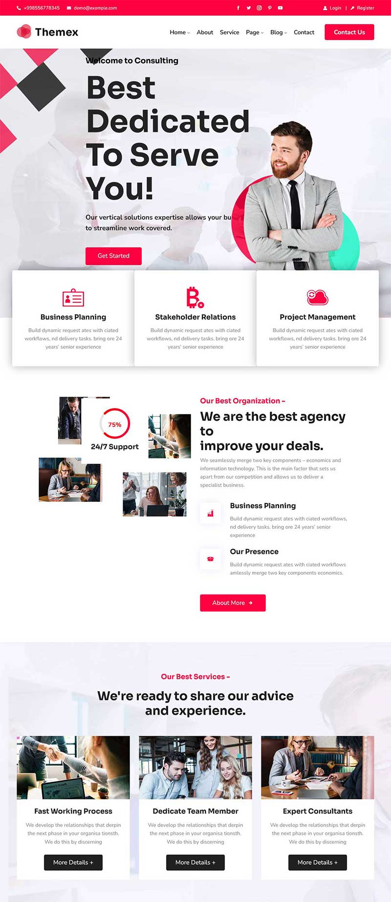 垂直业务规划咨询服务静态网站(图1)