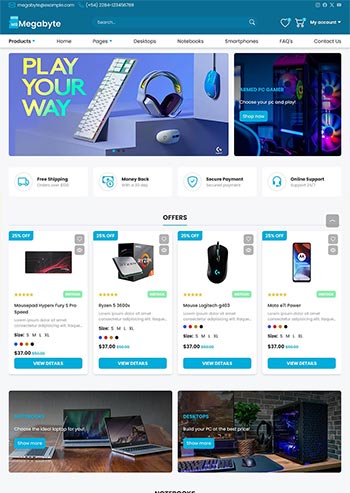 电子数码商城前端静态html